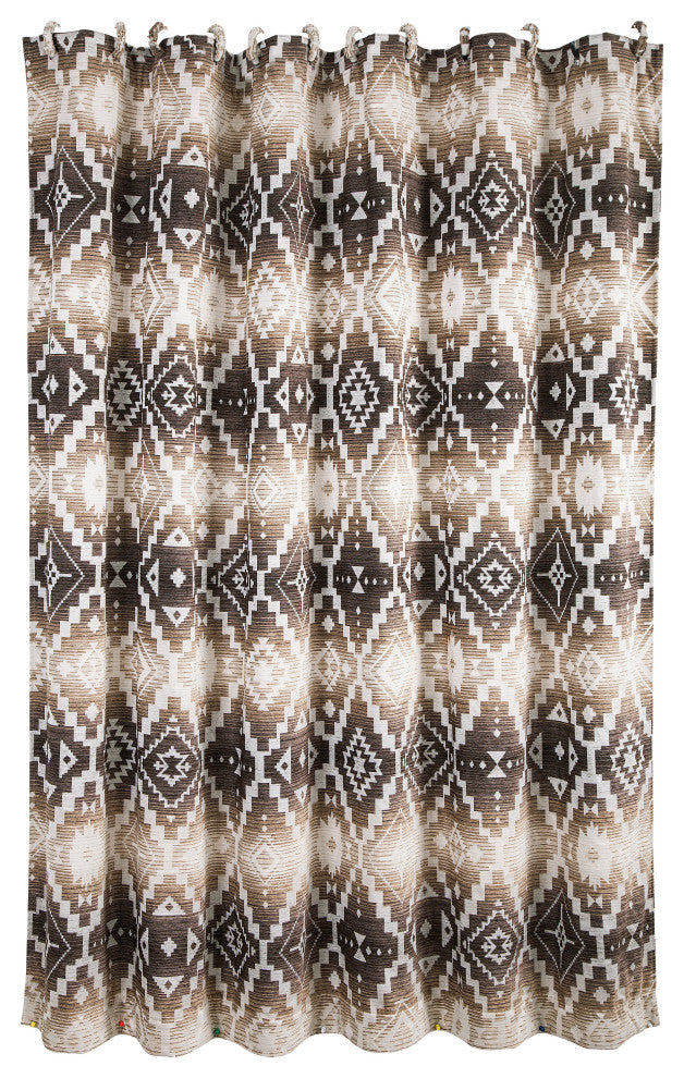 Chalet Aztec Shower Curtain, 72"x72", 1 Piece