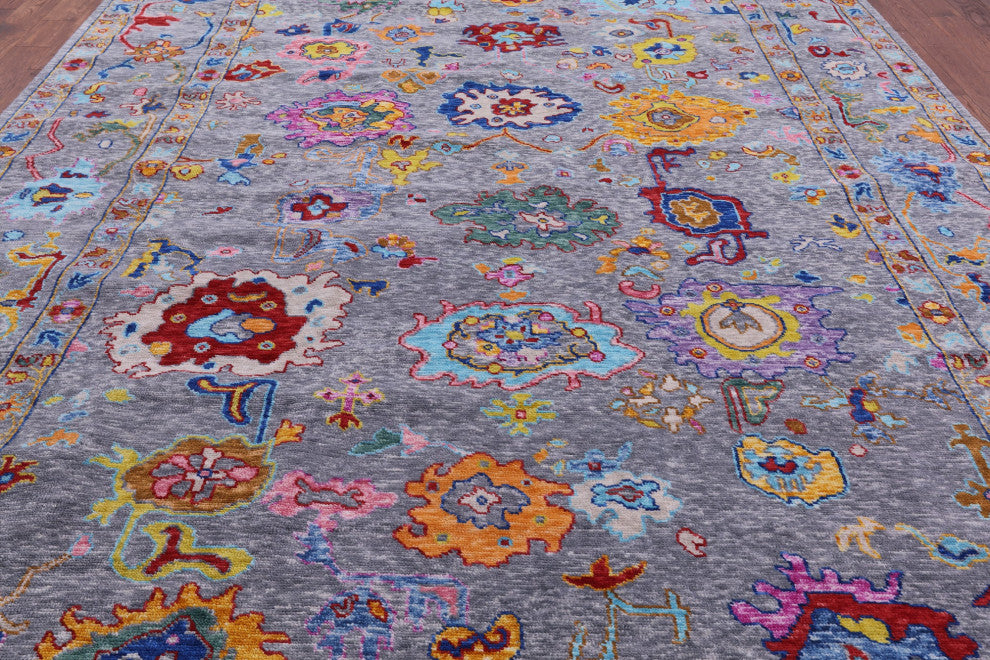 10' 2" X 13' 9" Turkish Oushak Hand-Knotted Wool Rug - Q16099
