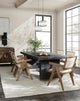 Kosas Home Lynx 94" Reclaimed Pine Wood Dining Table, Black