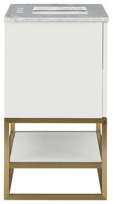 Monad Bathroom Vanity, White, 30" Wide