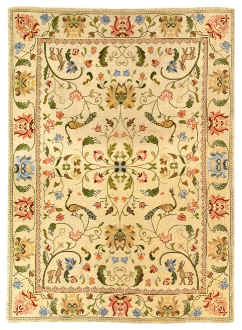Ivory Fine Hand Knotted Turkish Rug 9'6'' X 13'2''