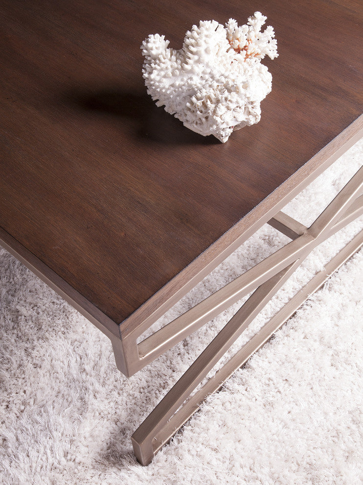 Edict Rectangular Cocktail Table, Marrone Finish