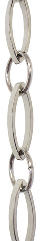 Brass Loop Chandelier Chain, Various Finishes, Polished Nickel, U52