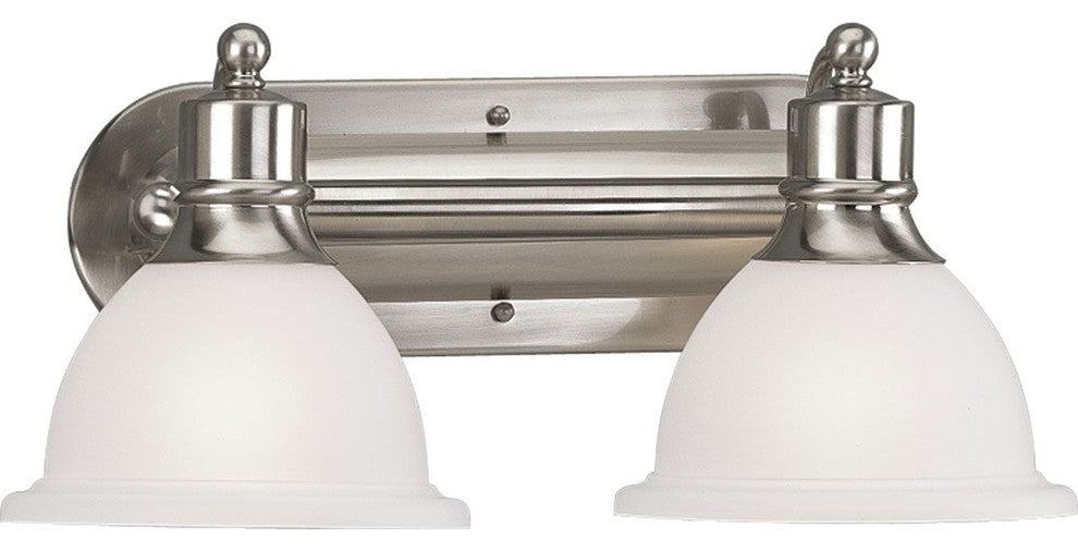 Progress Lighting 2-100W Medium Bath Bracket, Brushed Nickel