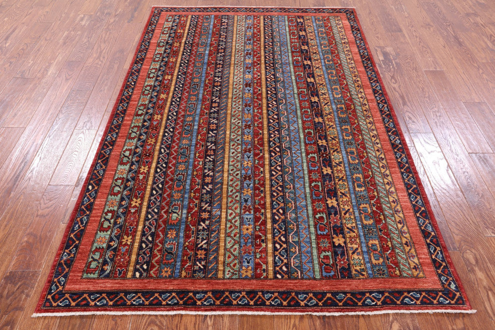 5' 3" X 7' 11" Handmade Shall Persian Gabbeh Rug Q11151
