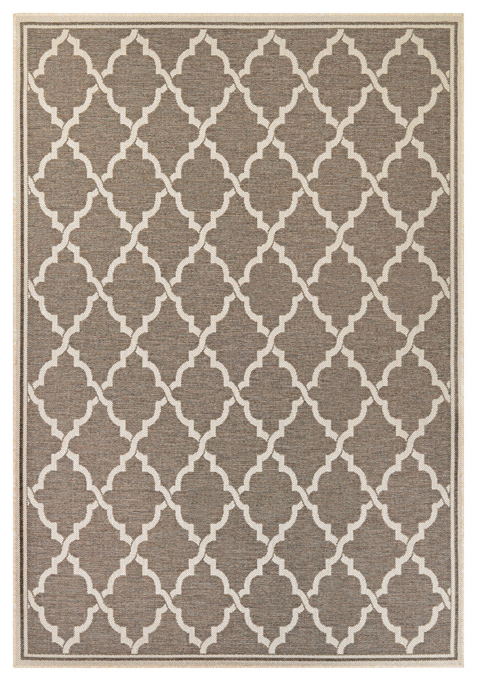 Couristan Monaco Ocean Port Indoor/Outdoor Area Rug, Taupe-Sand, 2'x3'7"