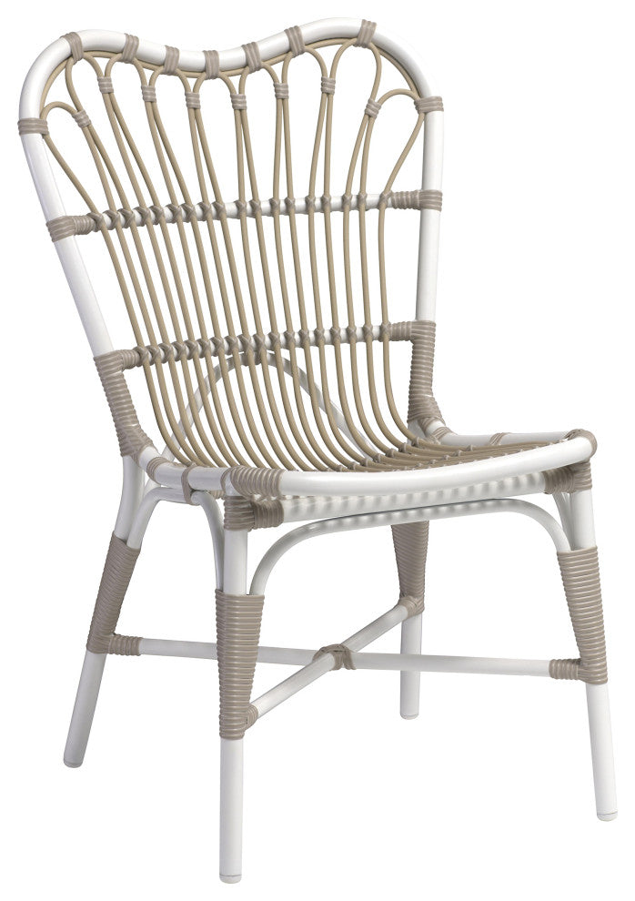 Margret Outdoor Dining Side Chair, Dove White