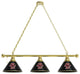 Holland Boston College 3-Shade Billiard Light - Brass Fixture