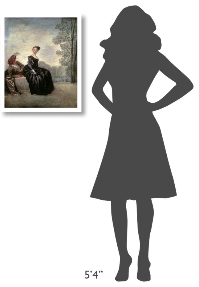 "Launisches Madchen" Digital Paper Print by Jean-Antoine Watteau, 20"x24"