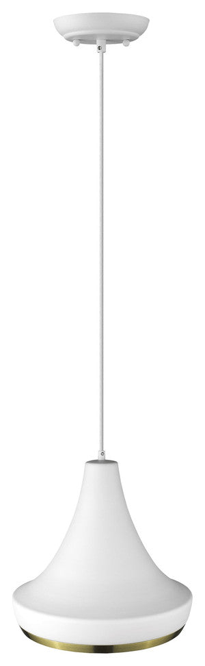 Tholos 1-Light White Pendant