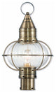 Newburyport 1-Light Post Lantern, Antique Brass