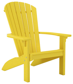 Outdoor Poly Lumber SeaAira Adirondack Chair, Yellow