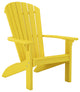 Outdoor Poly Lumber SeaAira Adirondack Chair, Yellow