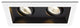 Mini Multiple LED Two-Light Housing With and-Light 4000K Flood, Black