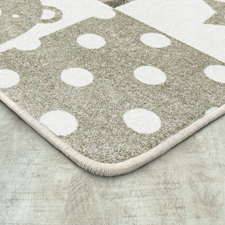 Patchwork Boy 3'10" x 5'4" area rug in color Linen