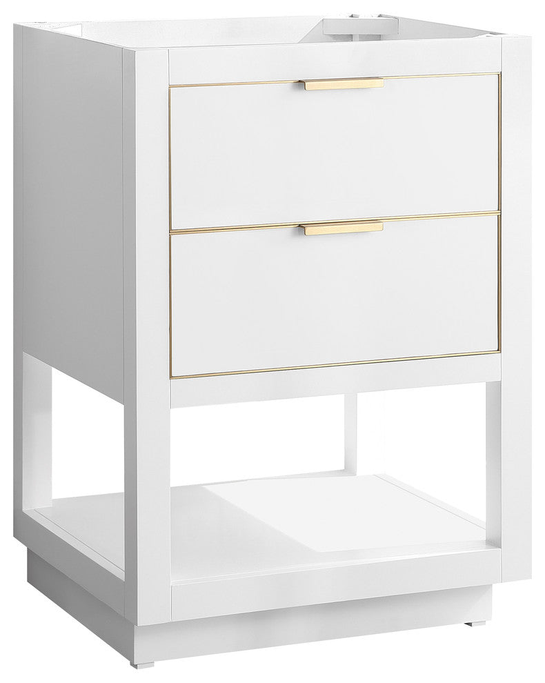 Avanity Allie 24" Vanity Only, White With Matte Gold Hardware