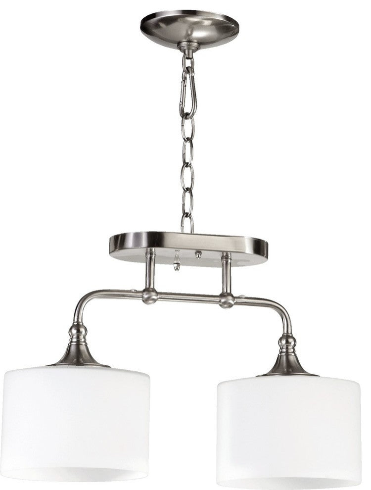 Rockwood 2-Light Sink Light Ceiling Mount, Satin Nickel