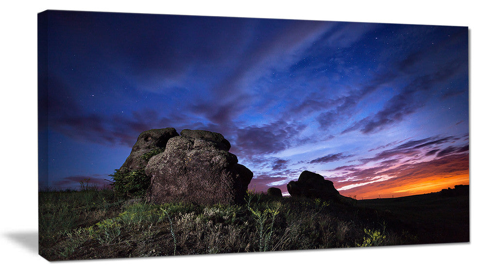 "Summer Night Blue Sky" Canvas Print, 40"x20"