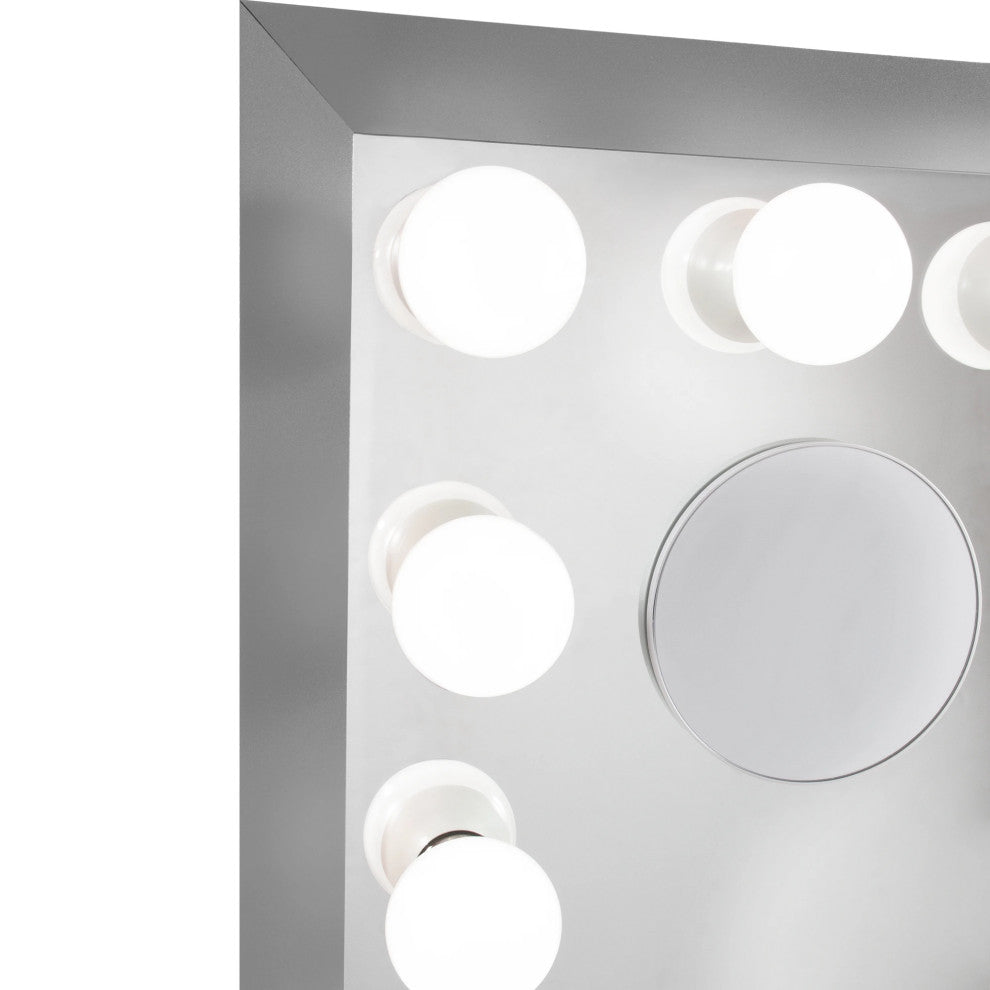 Starlight Plus Makeup Vanity Mirror, Silver, Non-Bt