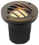 12V Composite Ground Well Light With Curved Grill Cover, Bronze
