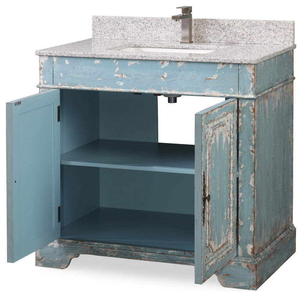 36" Litchfield Light Blue Bathroom Vanity