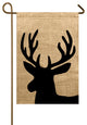 Stag Burlap Garden Flag