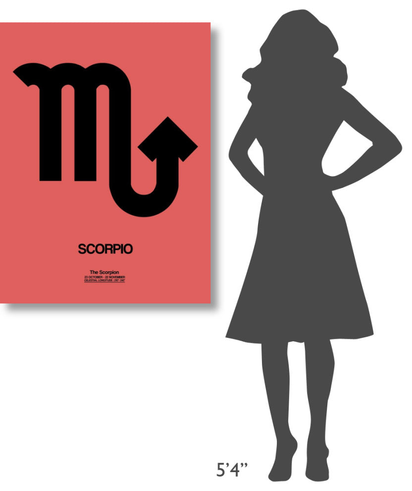 "Scorpio Zodiac Sign Black" Fine Art Print