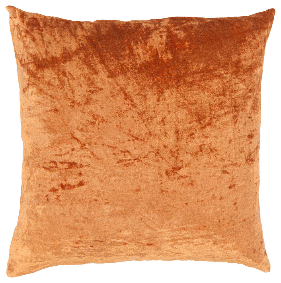 Handmade Cotton/ Linen Decorative Pillow, Copper, 22"