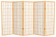 4' Tall Window Pane Shoji Screen, Natural, 5 Panels