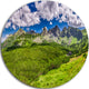 Green Tatras Mountains Panorama, Landscape Round Wall Art, 38"