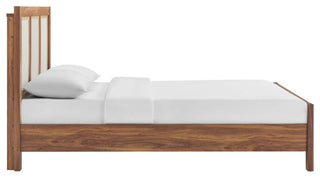 Capri Queen Wood Grain Platform Bed, Walnut