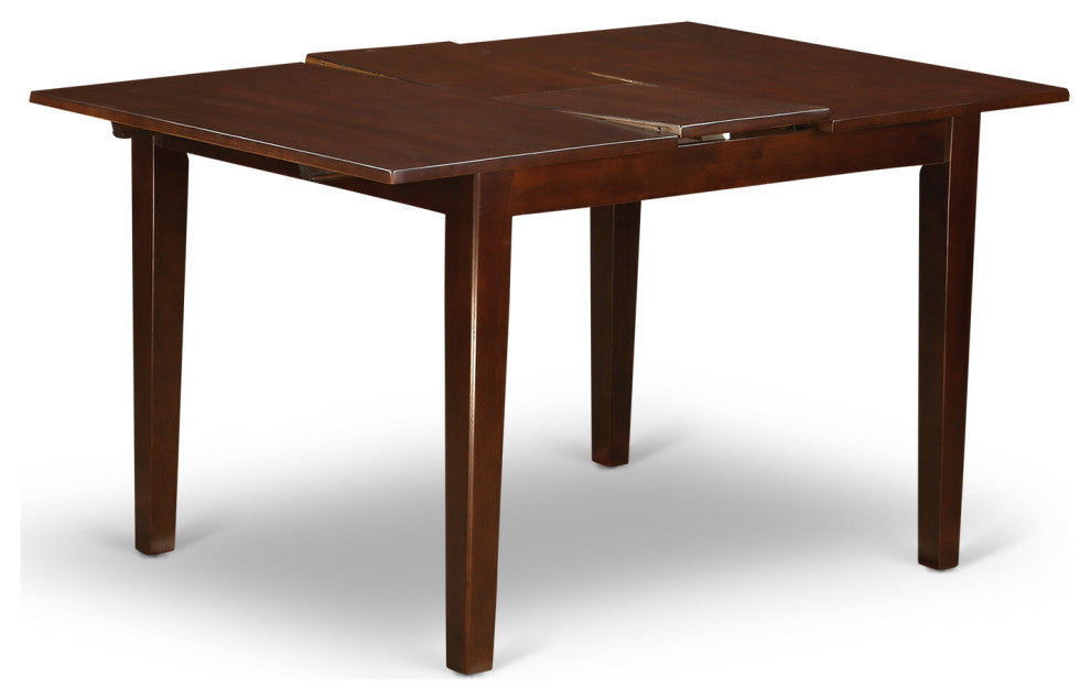 3Pc Dinette Set, Rectangular Table, Butterfly Leaf, Two Chairs, Mahogany