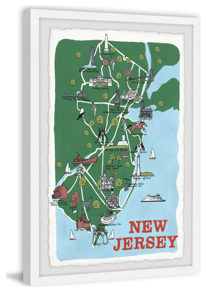 "New Jersey Spots" Framed Painting Print, 20x30
