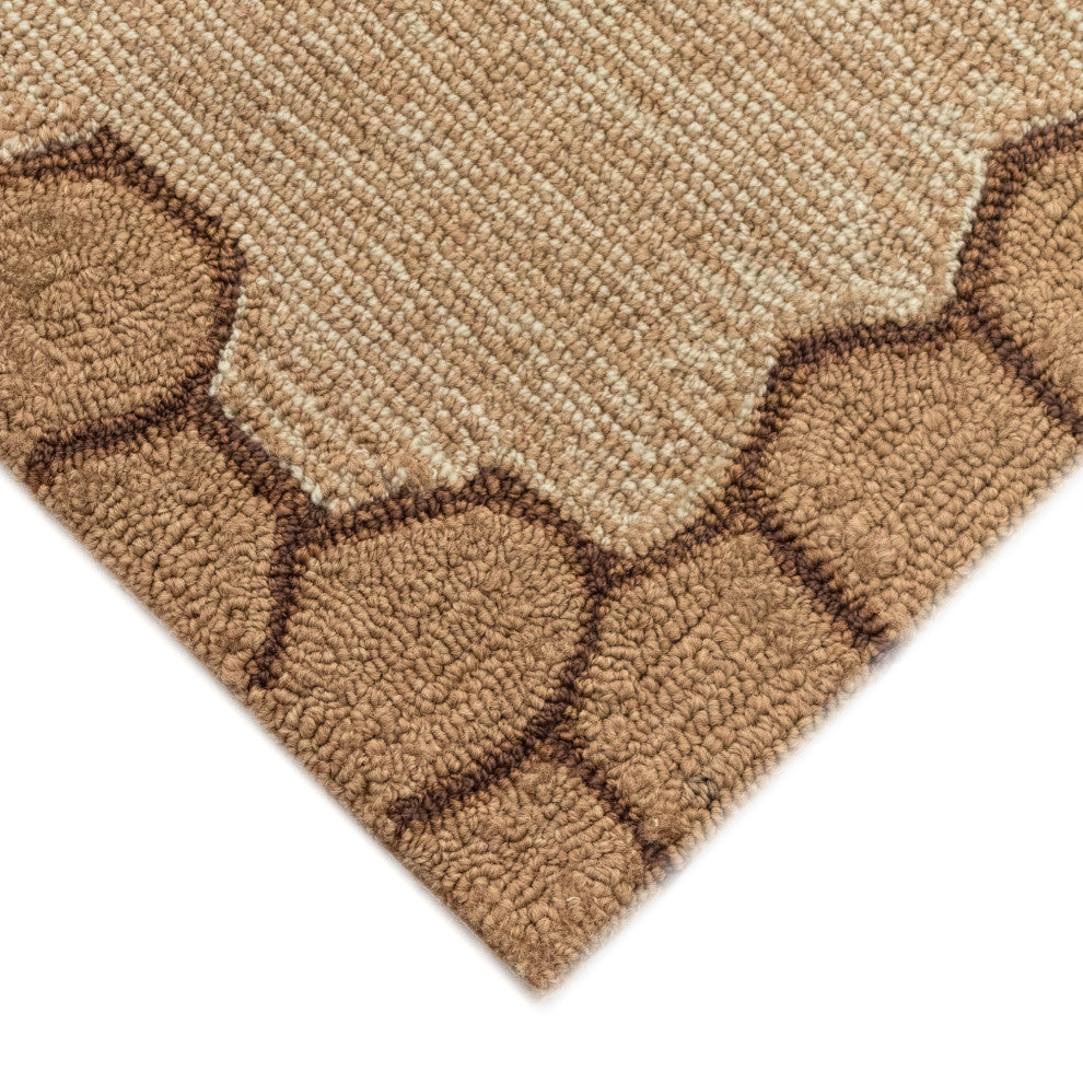 Frontporch Honeycomb Bee Indoor/Outdoor Rug Natural, Natural, 3'6"x5'6'