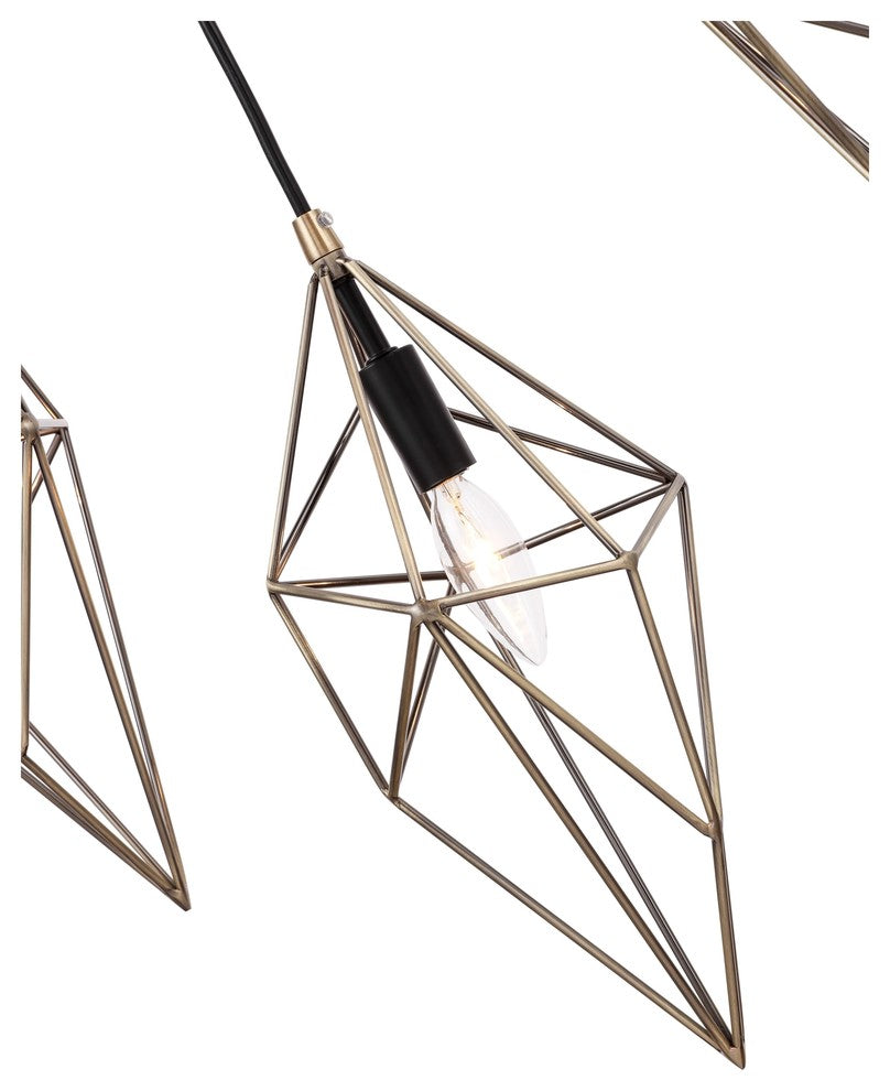 Woodbridge Lighting Lanning Linear Pendant, Antique Brass/Bronze