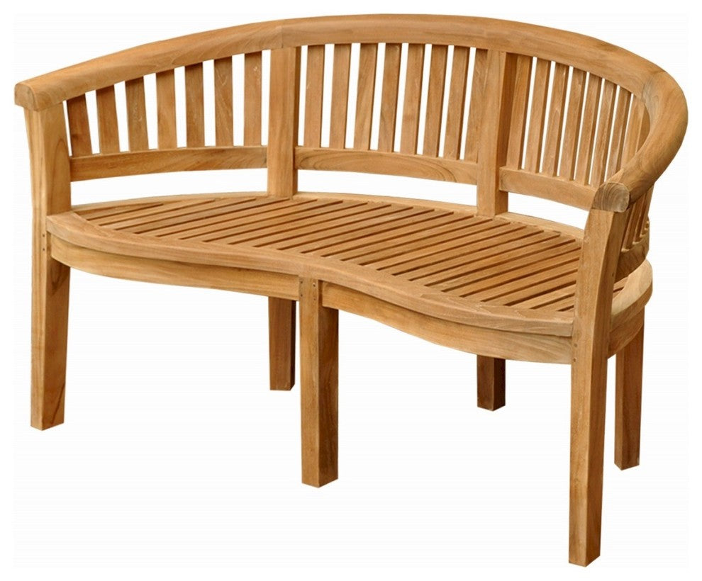 Curve 3 Seater Bench Extra Thick Wood