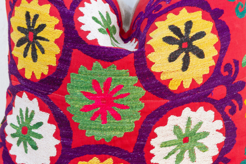 Zeena Vintage Suzani Square Pillow