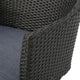 GDF Studio 3-Piece Ibiza Outdoor Wicker Chat Set With Water Resistant Cushions