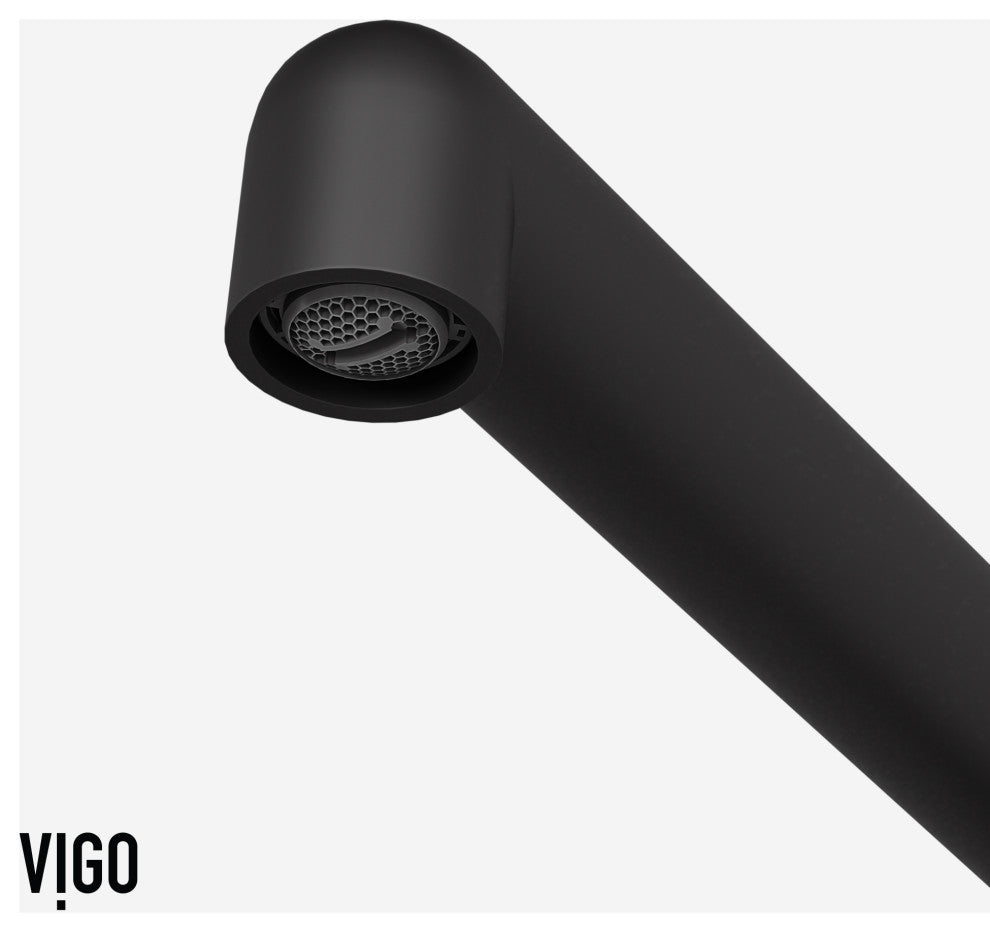VIGO Jewel 11 in. H Single Handle Kitchen Bar Faucet, Matte Black