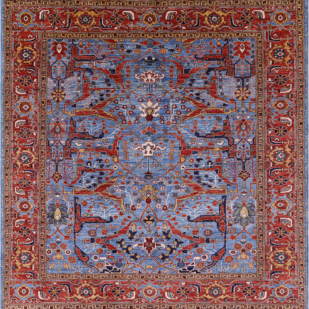 Ahgly Company Indoor Square Mid-Century Modern Area Rugs, 5' Square