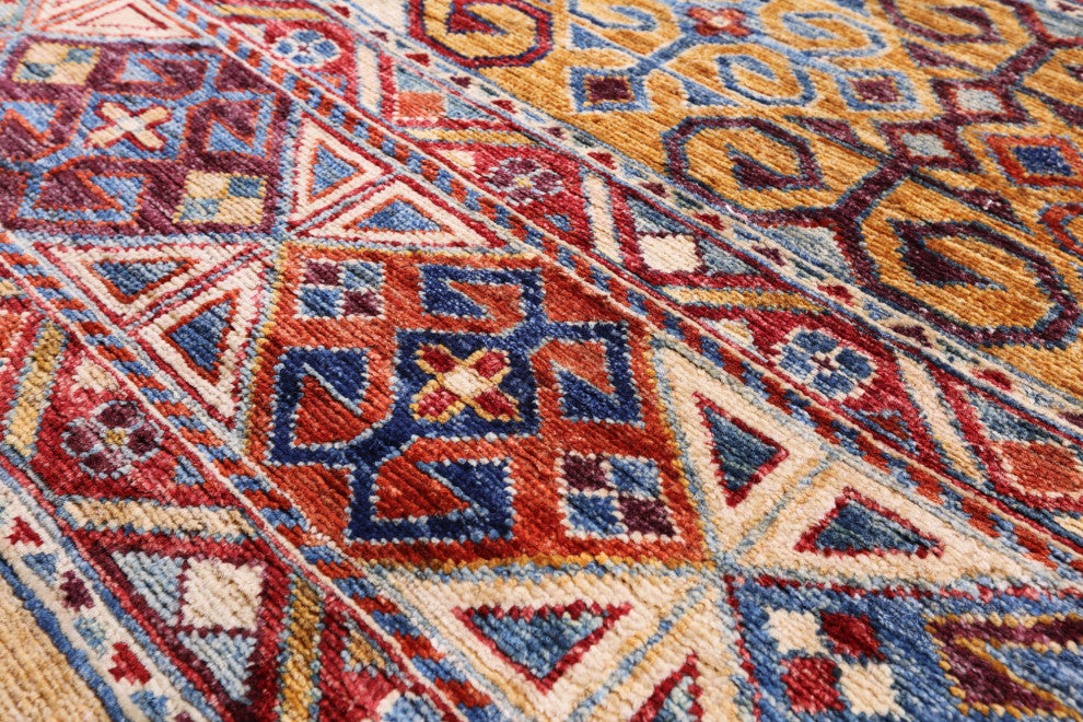 3' 1" X 13' 10" Khorjin Super Kazak Hand Knotted Runner Rug Q10856