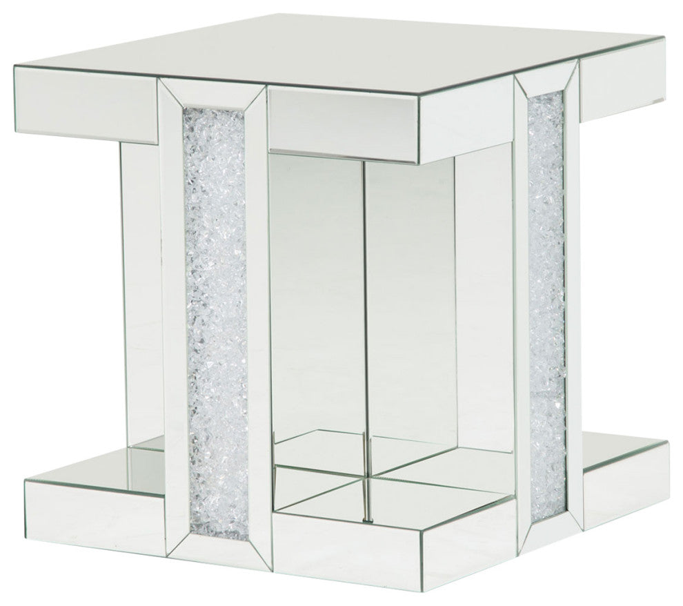 Montreal Mirrored Square End Table