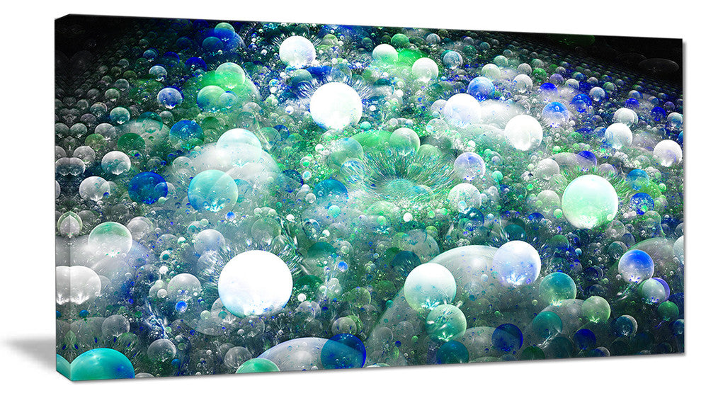 Colorful Molecules Fractal Design, Abstract Canvas Art Print, 40x20