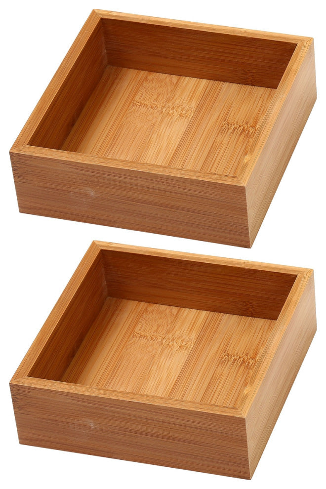 YBM Home Kitchen Drawer Organizer Storage Box, Set of 2, 6"x6"x2"