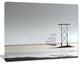 Electricity Pylons over Lagoon, Landscape Canvas Art Print, 60x40