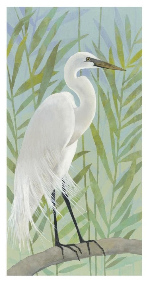 "Egret by the Shore I" Digital Paper Print by Kathrine Lovell, 14"x26"