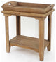 HomeRoots 18" x 23" x 18" Natural, Rustic, Wooden - Table With Serving Tray Top