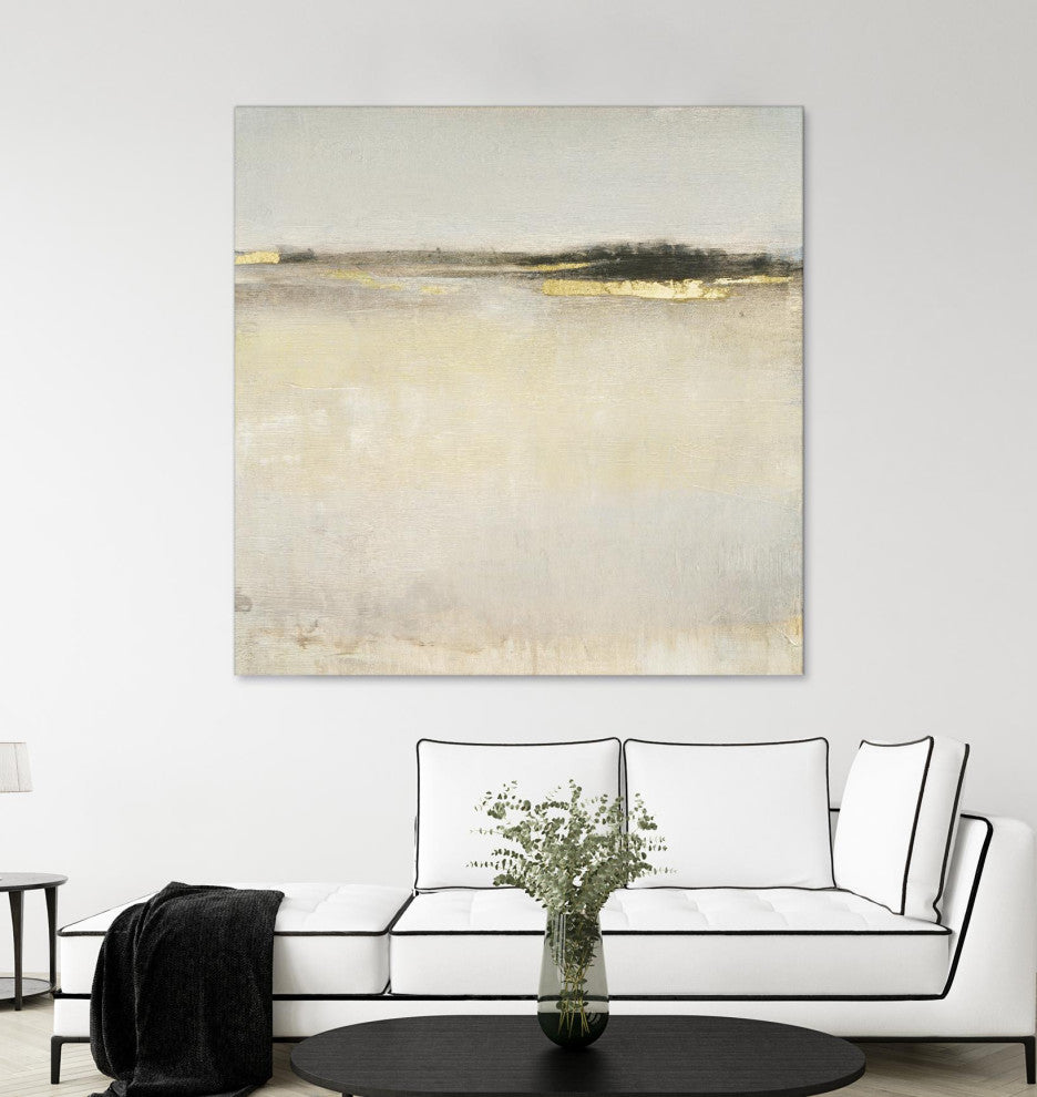"Embellished Subtle Scape I" Fine Art Giant Canvas print 54"x54"