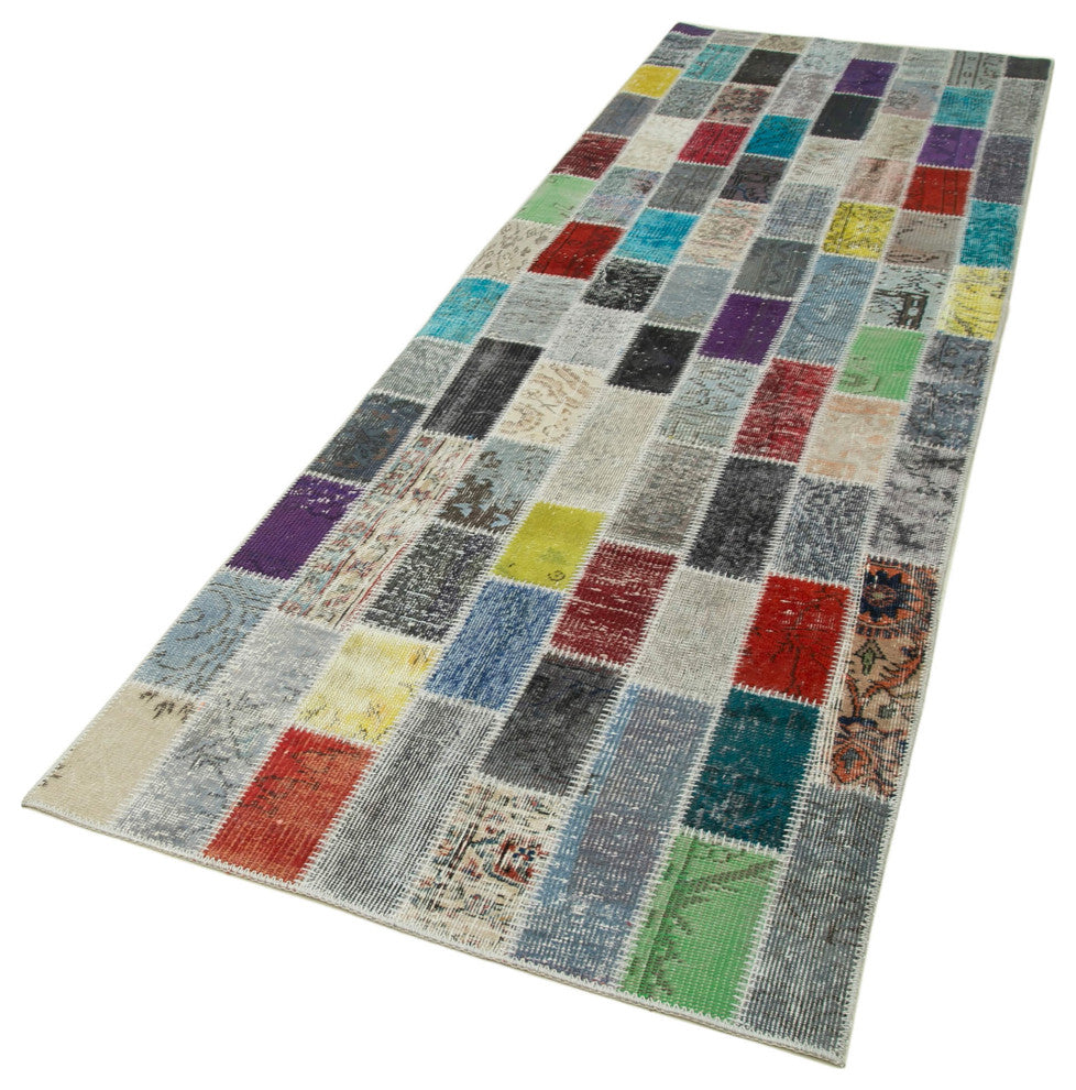 Rug N Carpet - Hand-Knotted Oriental 3' 3" x 10' 4" Overdyed Runner Area Rug