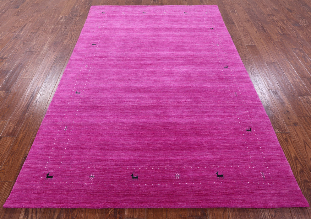 Persian Gabbeh Handmade Wool Rug 6' 0" X 9' 0" - Q15062